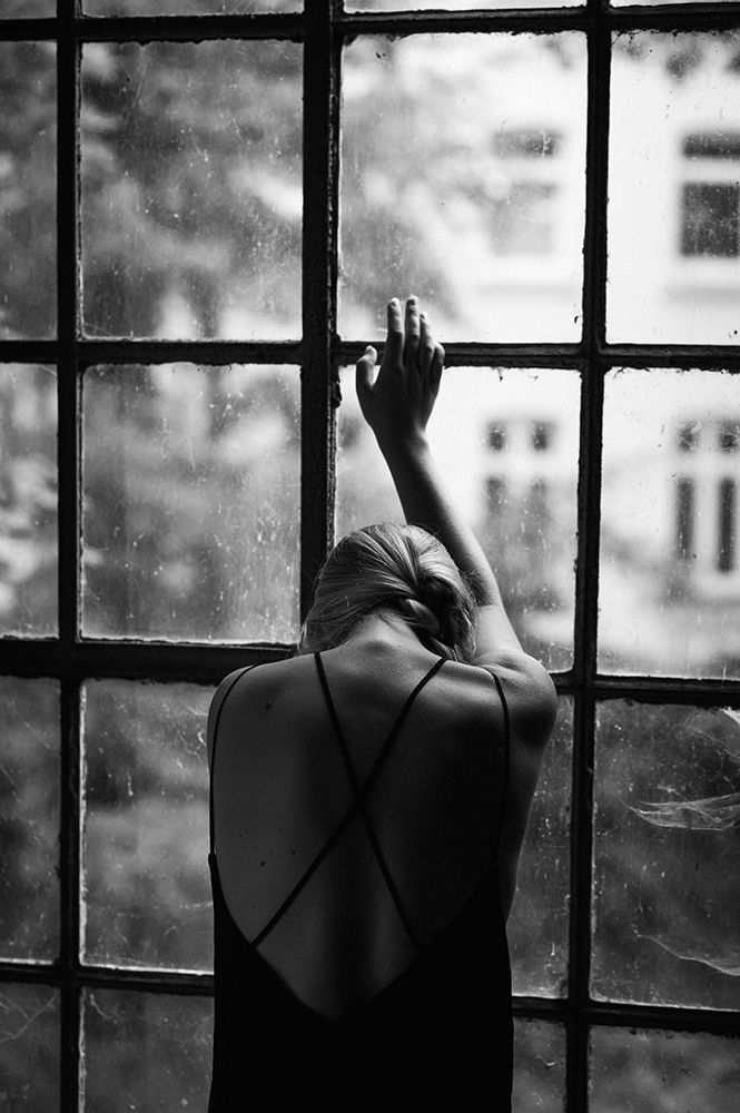 Kyra at the window art print by Olaf Korbanek for $57.95 CAD
