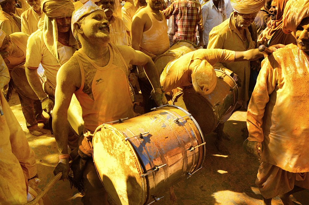 The Yellow Drummers art print by Chetan Suresh Dodwad for $57.95 CAD