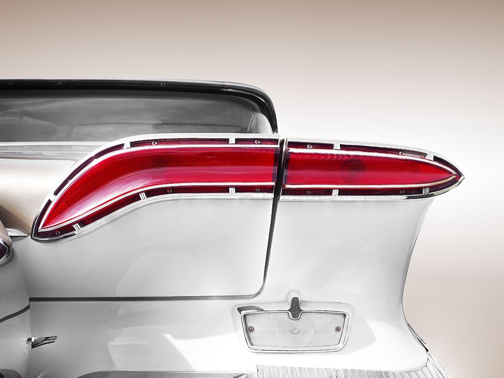 US classic car 1958 taillight abstract art print by Beate Gube for $57.95 CAD