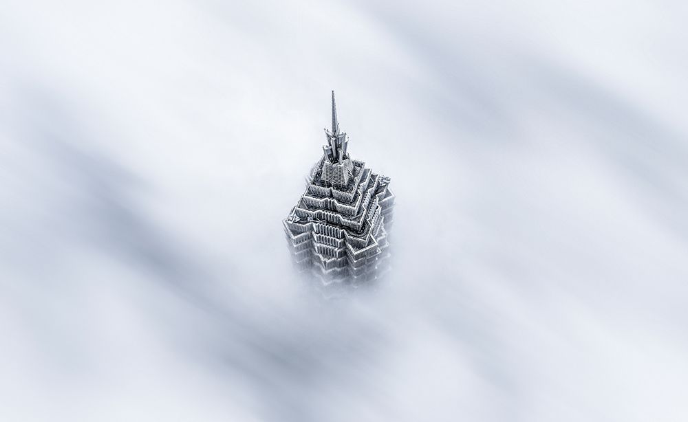Shanghai Jinmao Tower In Clouds art print by Ran Shen for $57.95 CAD