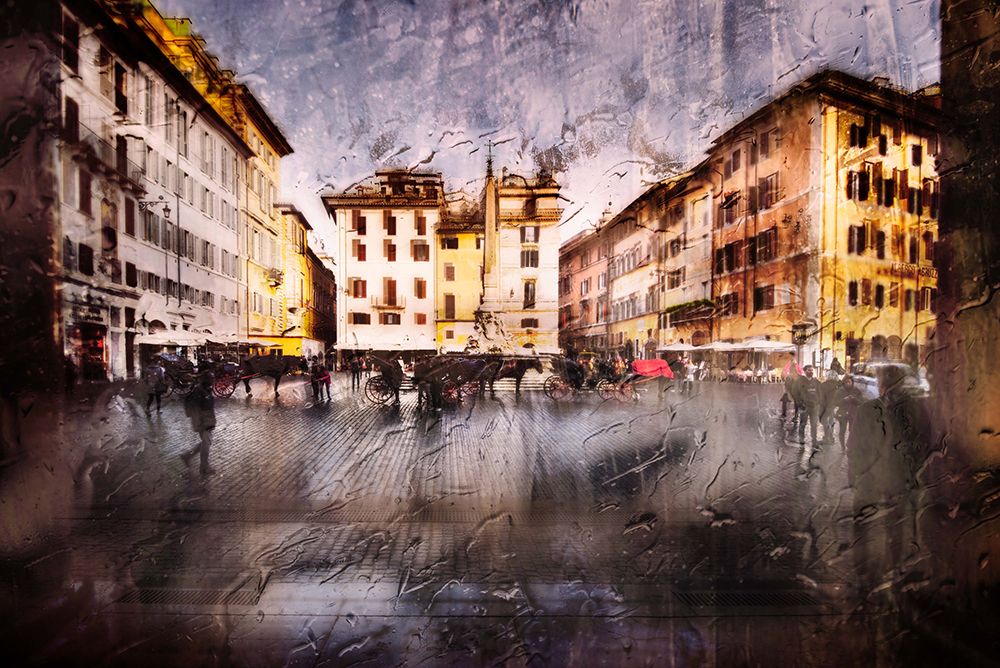 Piazza Della Rotonda After The Rain art print by Nicodemo Quaglia for $57.95 CAD