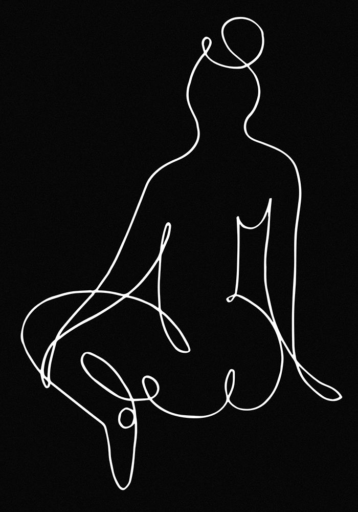 lineart_nude black pica_002_Black art print by 1x Studio II for $57.95 CAD