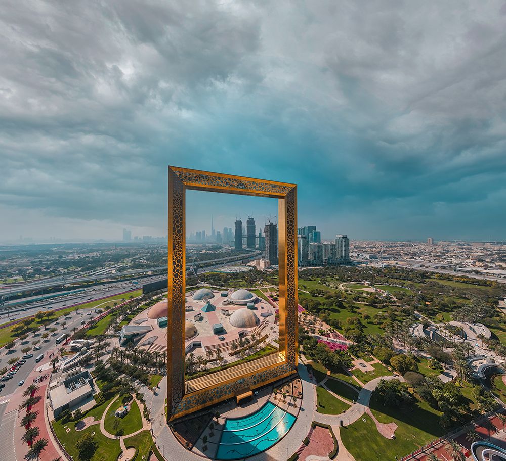 Dubai skyline art print by Ahmed Aldaie for $57.95 CAD