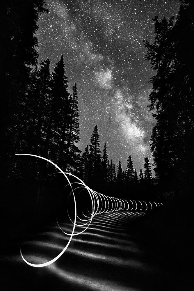 Light Painting Under The Milky Way art print by Yanyu Shen for $57.95 CAD