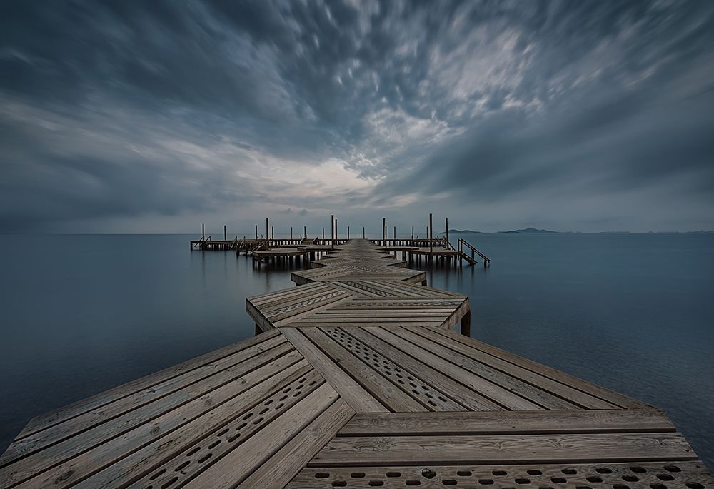 CarmolAs footbridge at sunrise art print by Jose Antonio Trivino for $57.95 CAD