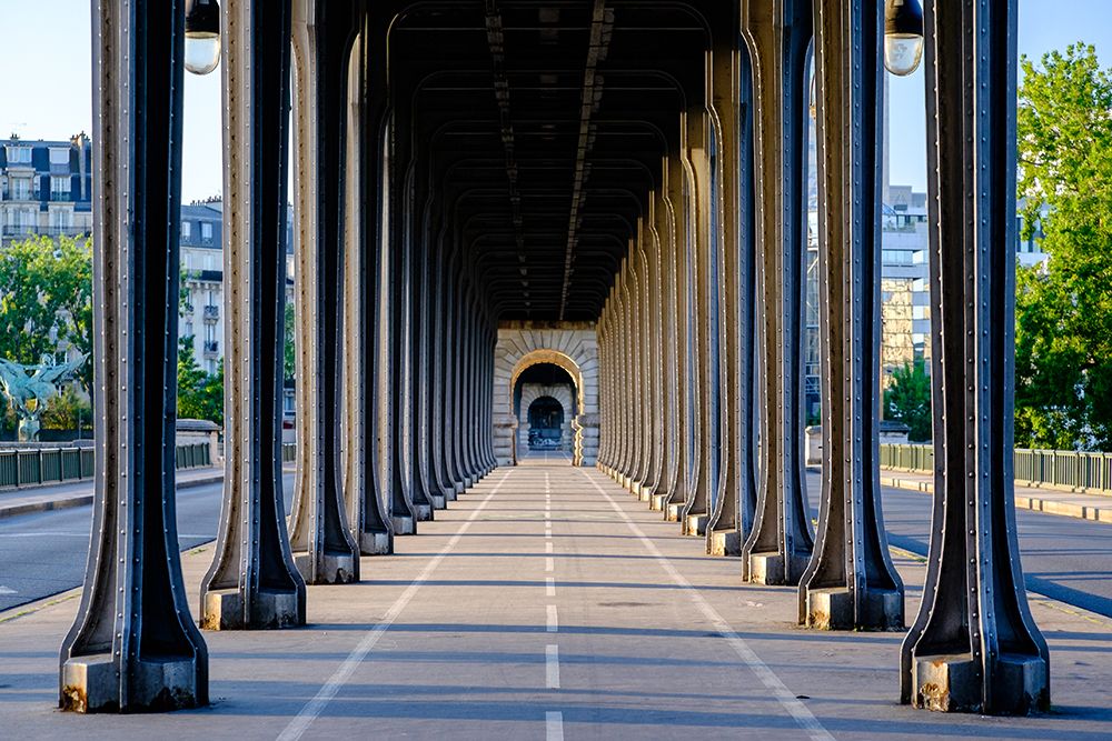Bir Hakeim Bridge Perspective Paris art print by Kevin Nirsimloo for $57.95 CAD