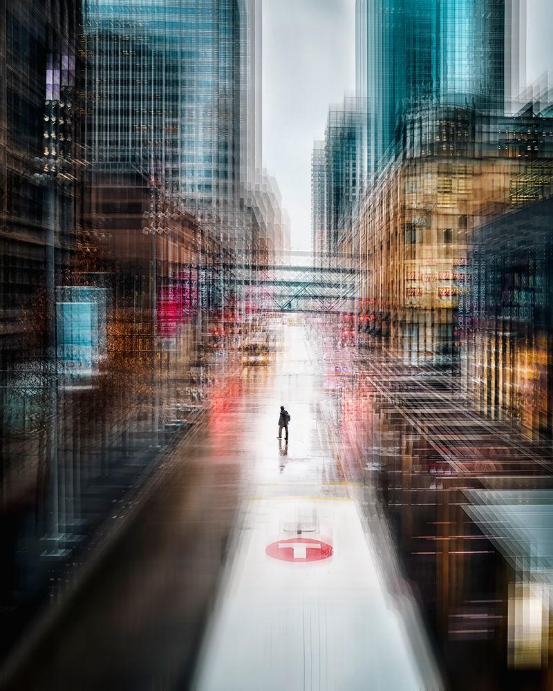 Rainy day in the city art print by Leah Guo for $57.95 CAD