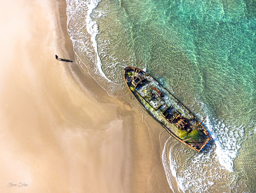 Shipwreck in the surf art print by Yoav Cohen for $57.95 CAD