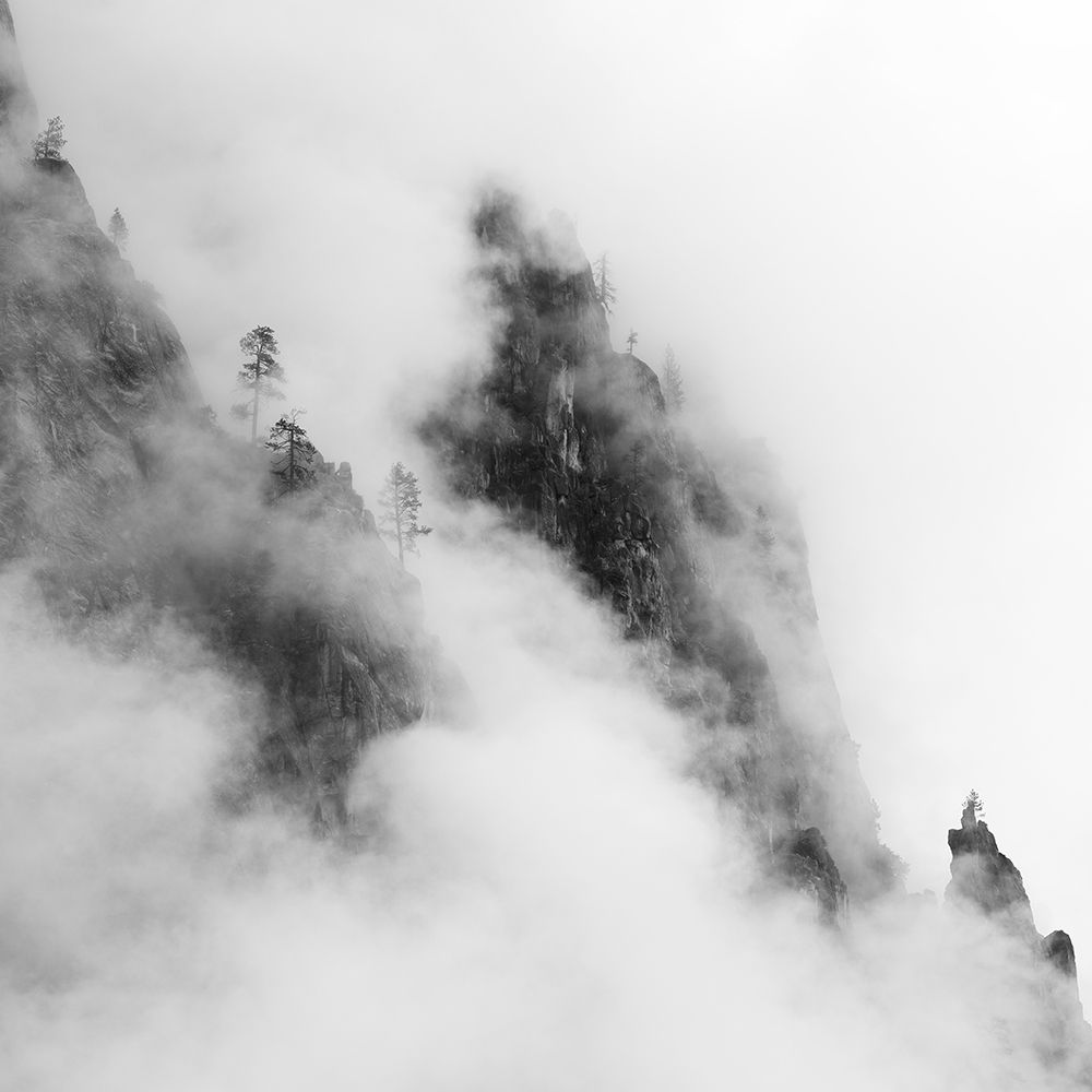 Foggy Mountain art print by Chengming for $57.95 CAD