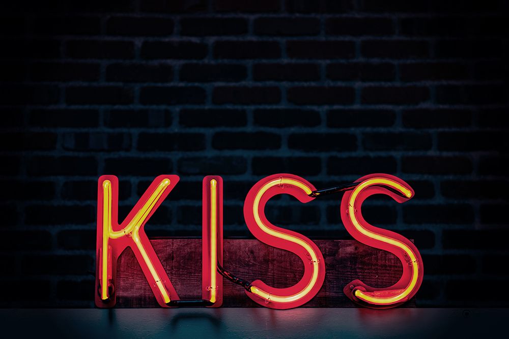 Kiss in Neon art print by Tim Mossholder for $57.95 CAD