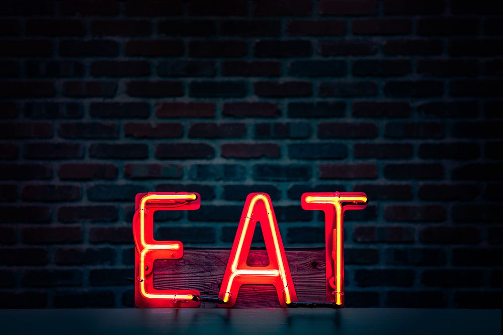 Eat in Neon art print by Tim Mossholder for $57.95 CAD