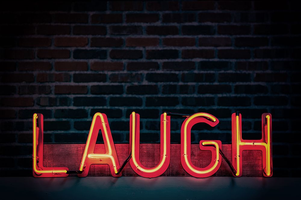 Laugh in Neon art print by Tim Mossholder for $57.95 CAD