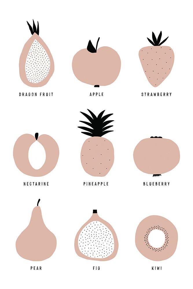 Pastel Fruits art print by Anastasia Sawall for $57.95 CAD