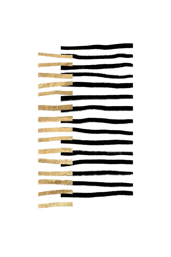 Gold on Black Lines art print by Anastasia Sawall for $57.95 CAD