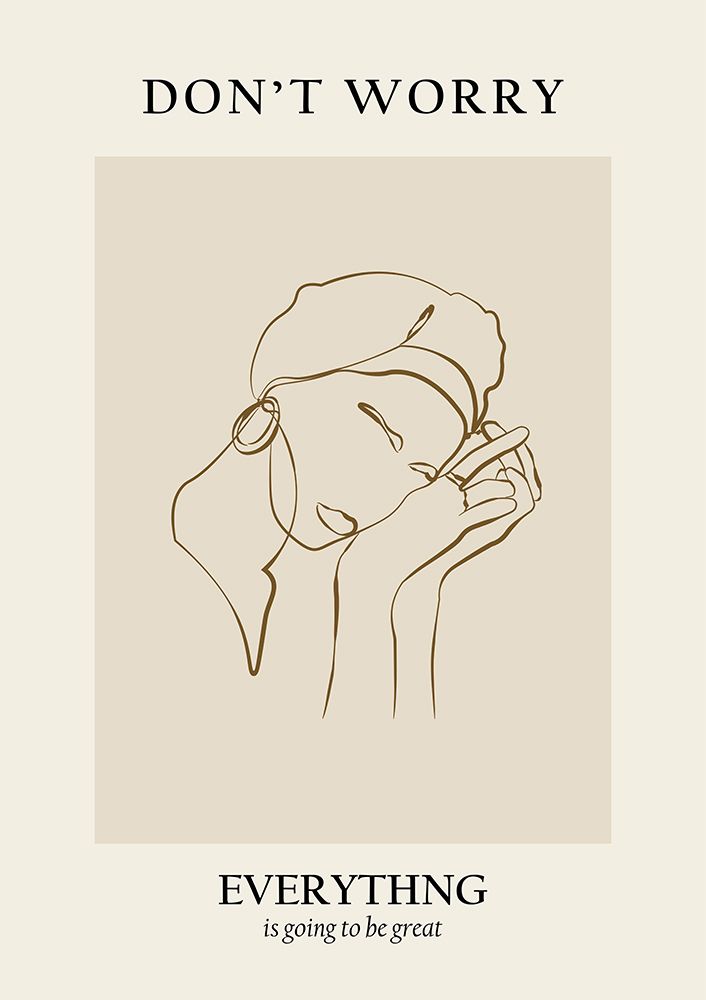 Modern line portrait art print by NKTN for $57.95 CAD