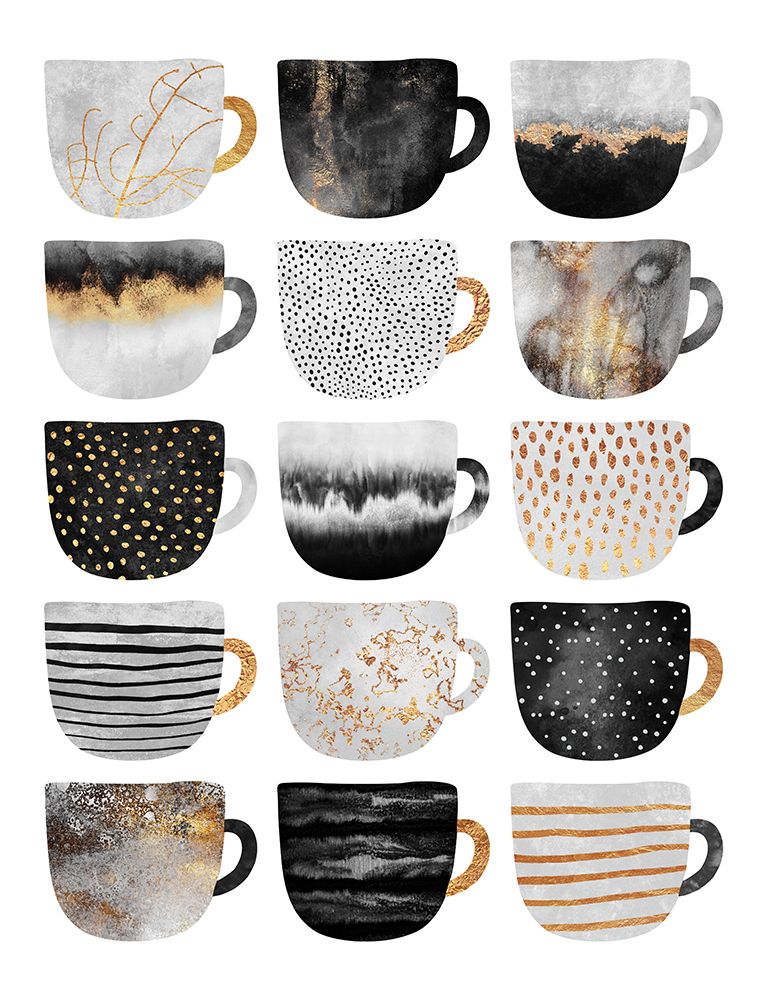 Pretty Coffee Cups art print by Elisabeth Fredriksson for $57.95 CAD