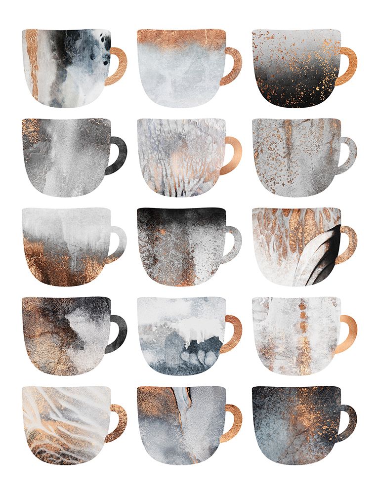 Dreamy Coffee Cups art print by Elisabeth Fredriksson for $57.95 CAD