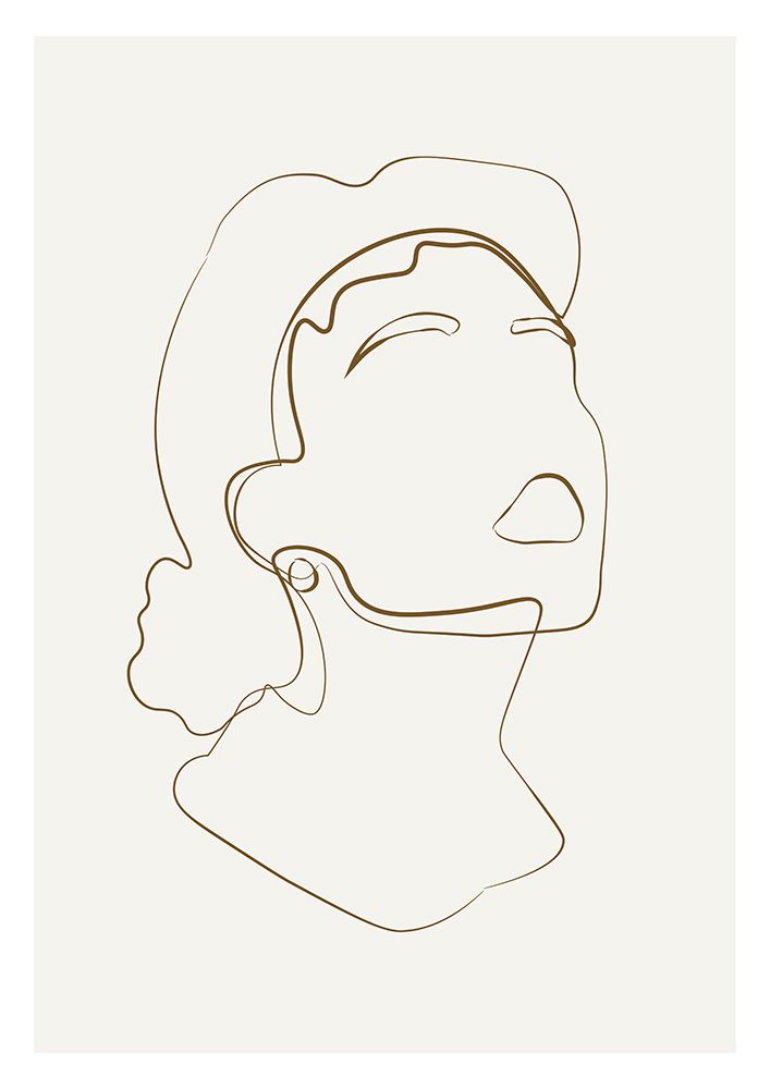 Abstract Face Line Art art print by NKTN for $57.95 CAD