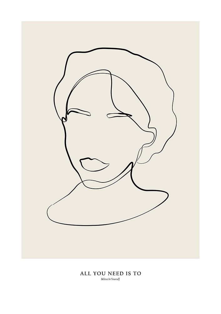 Modern female line art art print by NKTN for $57.95 CAD