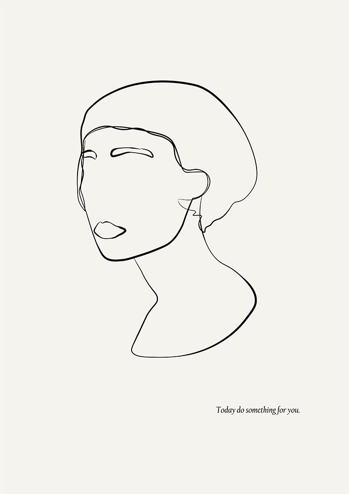 Abstract female portrait art print by NKTN for $57.95 CAD