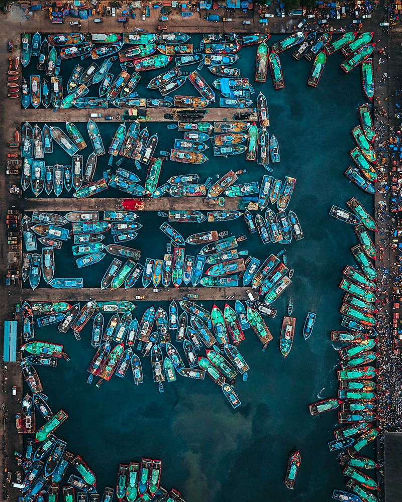 Traffic Jam at Malpe Fishing Harbour art print by Mahendra Bakle for $57.95 CAD