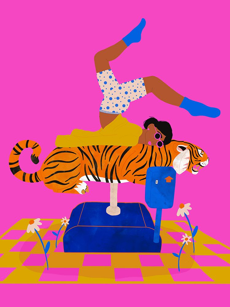 Put a tiger in your heart art print by Jotadejai for $57.95 CAD