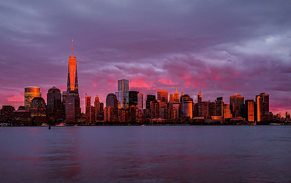 New York City Sunset art print by Bing Yu for $57.95 CAD
