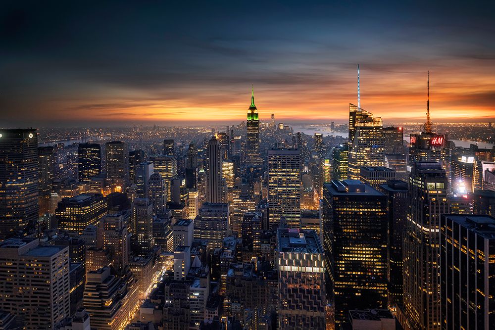 Night falls on the City art print by Jorge Ruiz Dueso for $57.95 CAD
