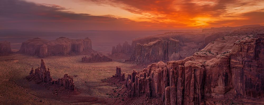 Sunrise Over Hunts Mesa art print by Hanping Xiao for $57.95 CAD