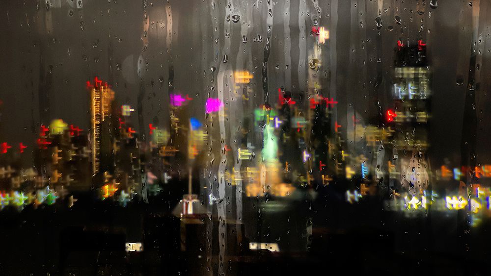 Wet Glass Manhattan view art print by Andrey Shpek for $57.95 CAD