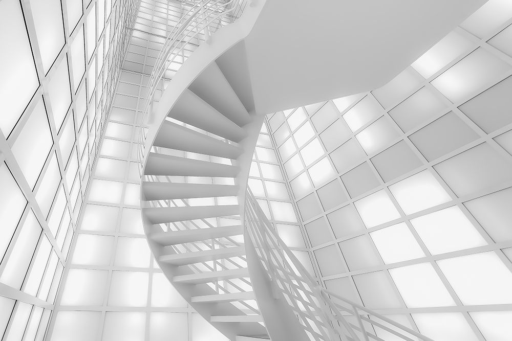 Stairs in White art print by Andreas Bauer for $57.95 CAD