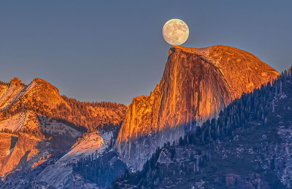 Moonrise Over Half Dome art print by Ning Lin for $57.95 CAD