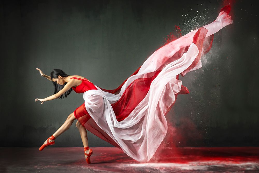 Red And White Balerina 1 art print by Ajar Setiadi for $57.95 CAD
