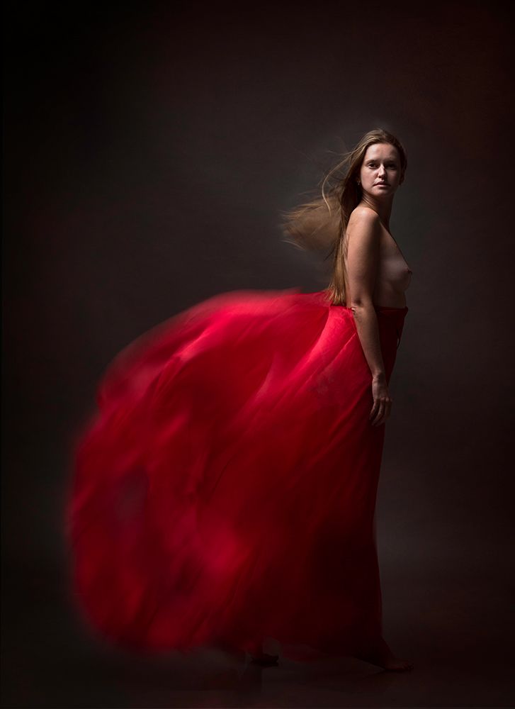 Red With The Wind. art print by Moris Raskin for $57.95 CAD