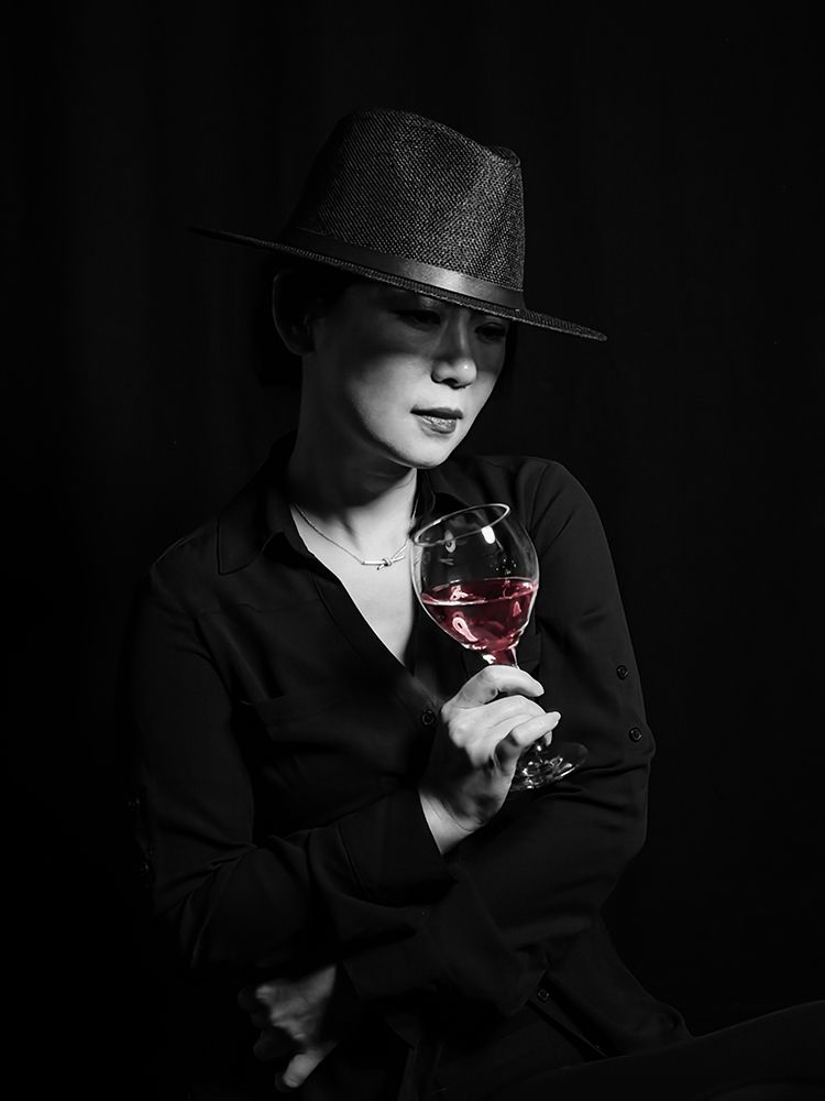 Woman And Wine art print by Jeff Wang for $57.95 CAD