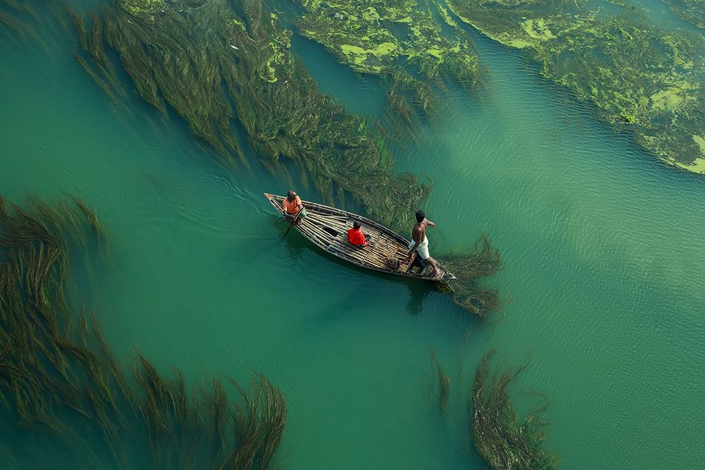 Cross The Algae RIVer art print by Muhammad Amdad Hossain for $57.95 CAD