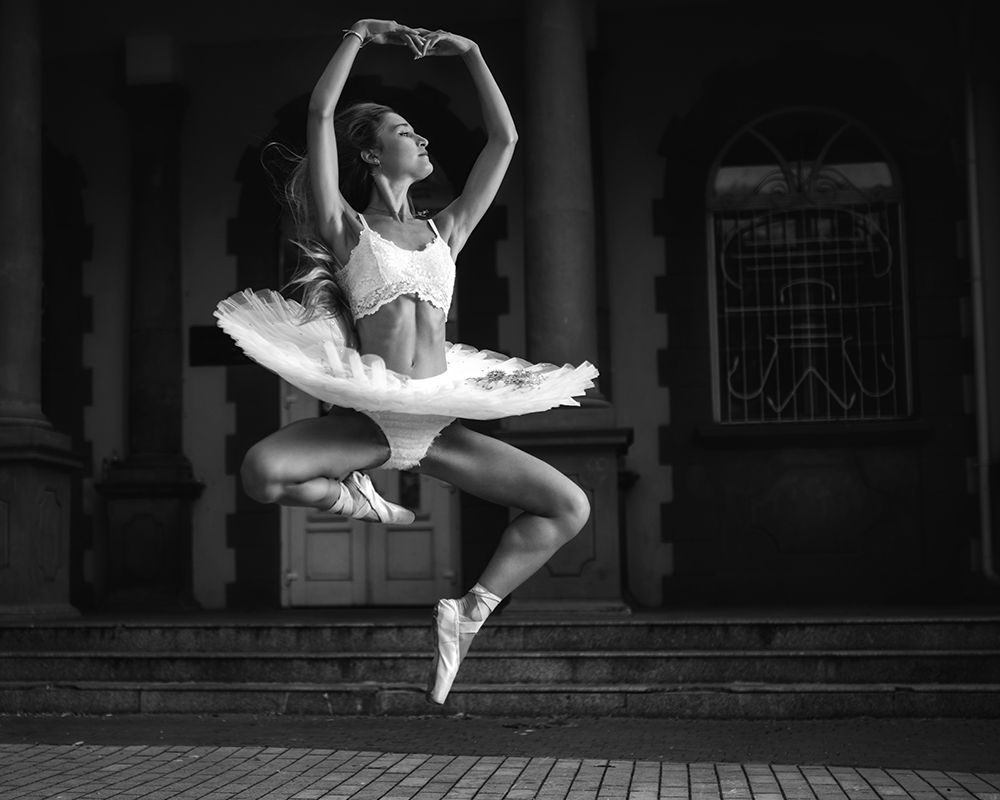 Ballerina Is Posing 6 Bw art print by Vasil Nanev for $57.95 CAD