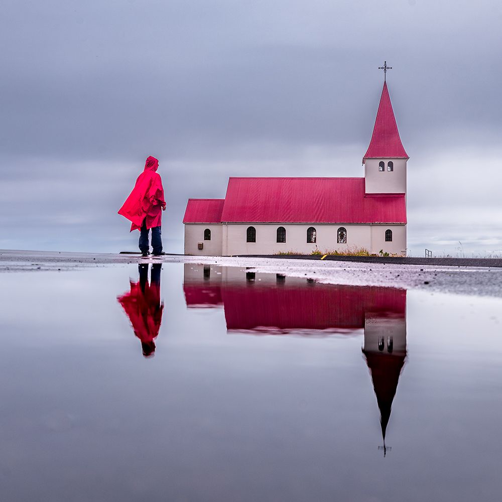 Reflection Of Vik Church art print by Ariel Ling for $57.95 CAD