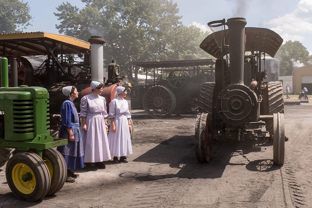 Three Mennos And A Tractor art print by Stan A. Malek for $57.95 CAD