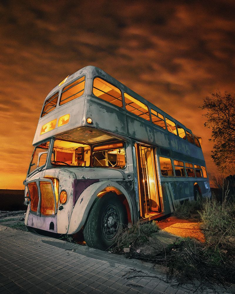 Bus to hell art print by Enrique Rodriguez de for $57.95 CAD