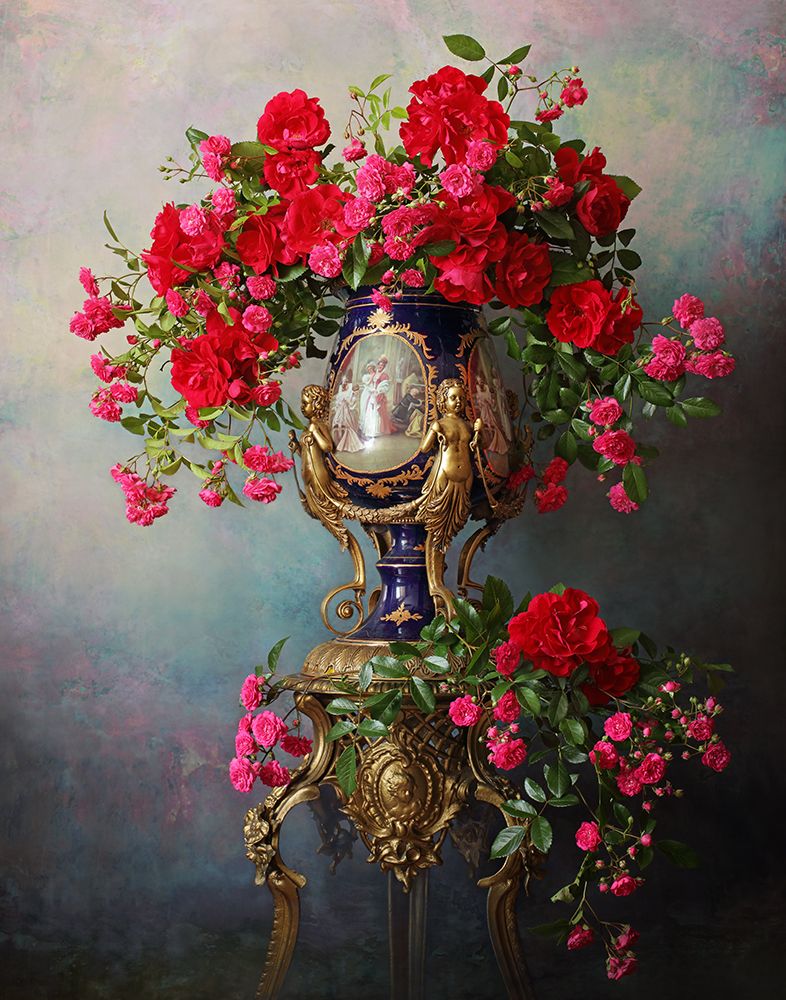 Still Life With Red Roses art print by Andrey Morozov for $57.95 CAD