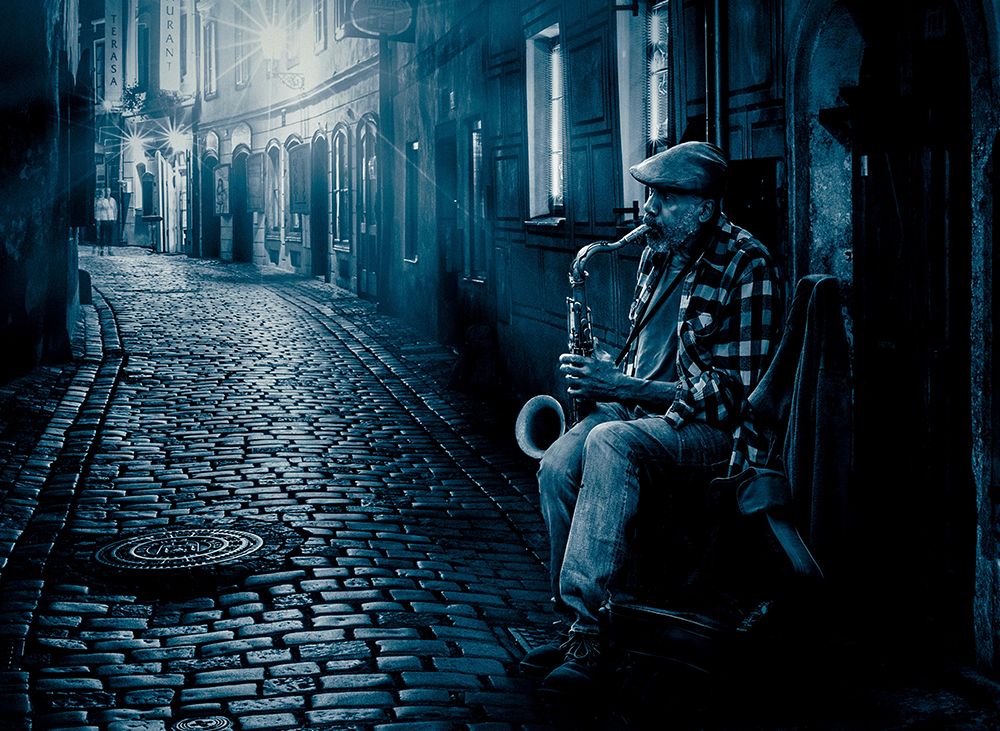 Lonely  Blues art print by Frank Ma for $57.95 CAD