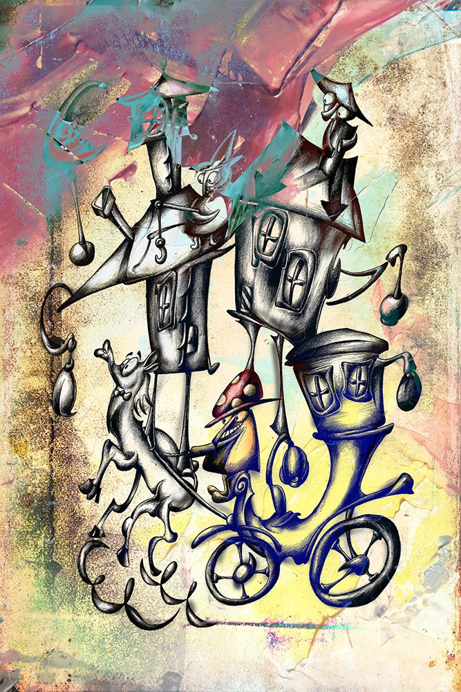 a mushroom cabbie art art print by Rafal Kulik for $57.95 CAD