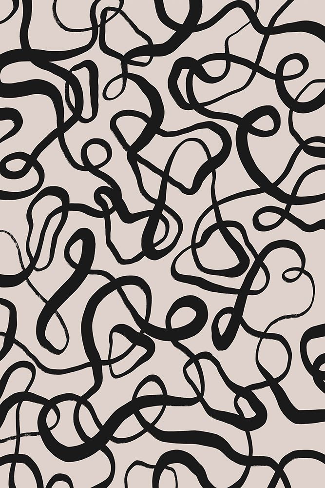 Simple Black Loops Pattern art print by Treechild for $57.95 CAD