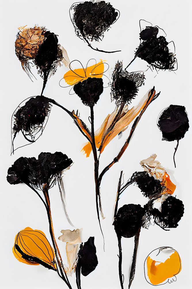 Black Dry Flowers art print by Treechild for $57.95 CAD