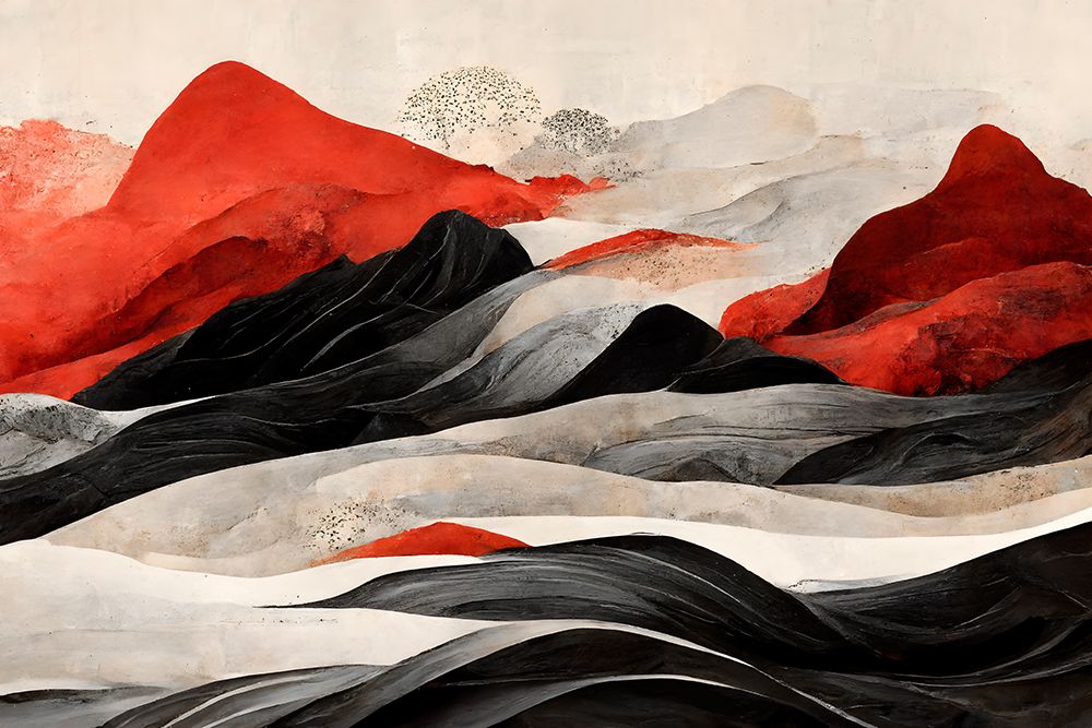 Red Mountains art print by Treechild for $57.95 CAD