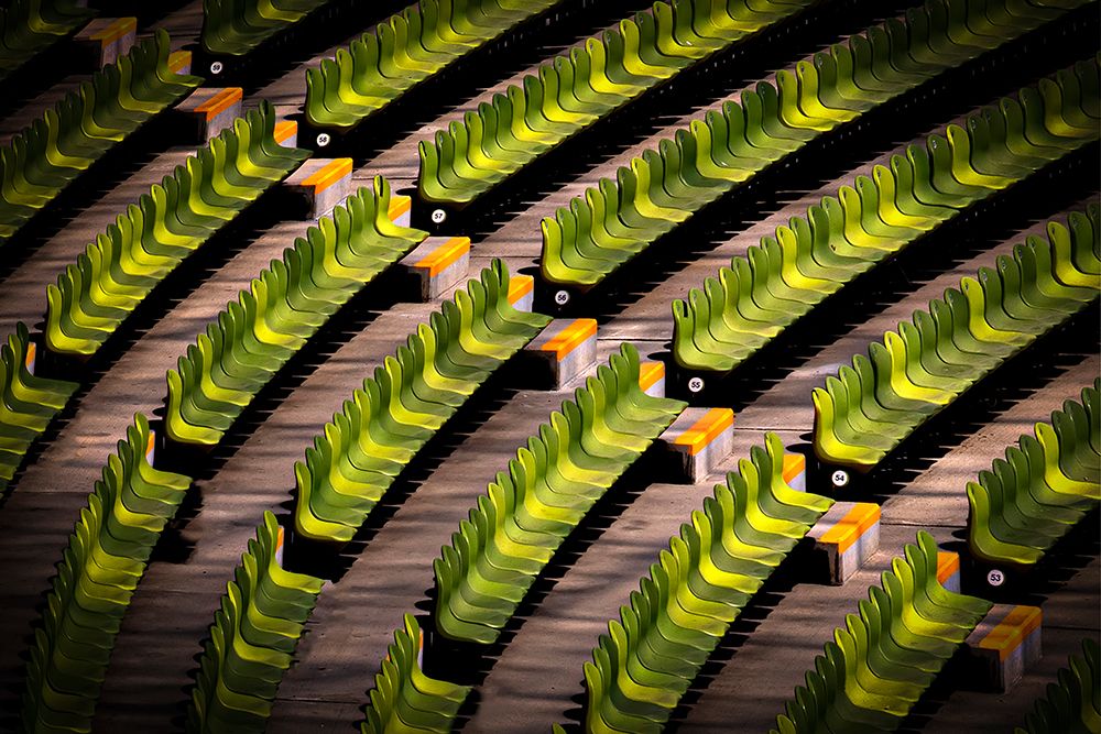 Green/Orange Grandstand art print by Anita Martin AnnaPilea Fotografie for $57.95 CAD