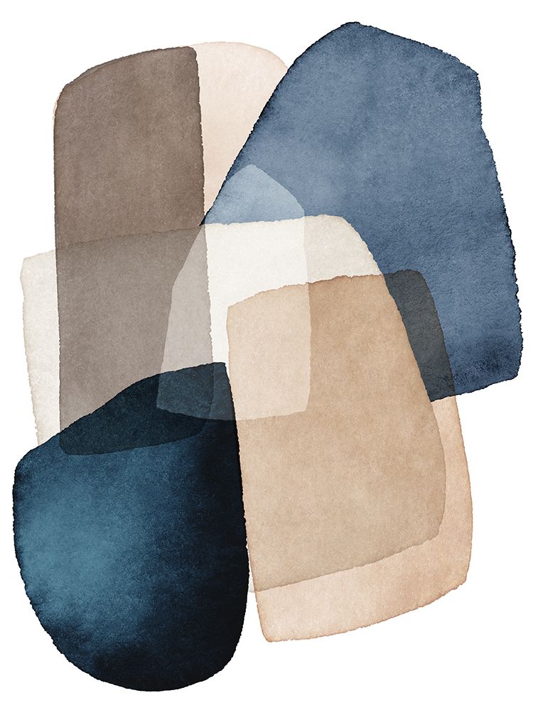 Blue Brown Blocks art print by Kathrin Pienaar for $57.95 CAD
