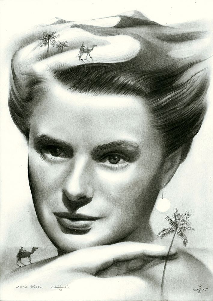 Ingrid Bergman art print by Corne Akkers for $57.95 CAD