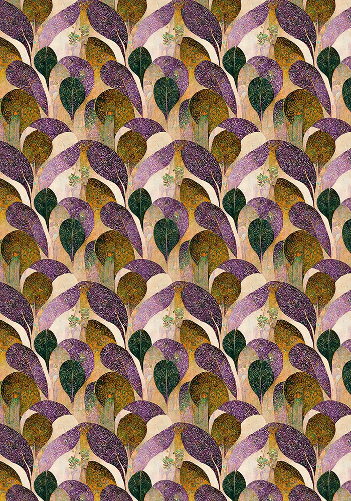 Purple Leafs Pattern art print by Treechild for $57.95 CAD